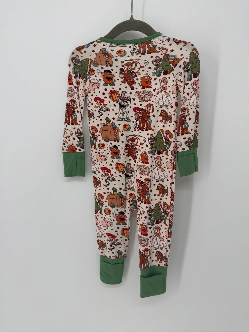 NWOT Toy Story Green-Trim Kids Bamboo One-Piece Pajamas